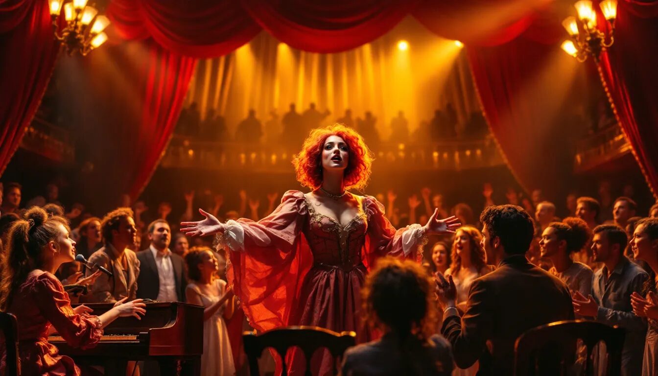 Actors performing in a community theater production.