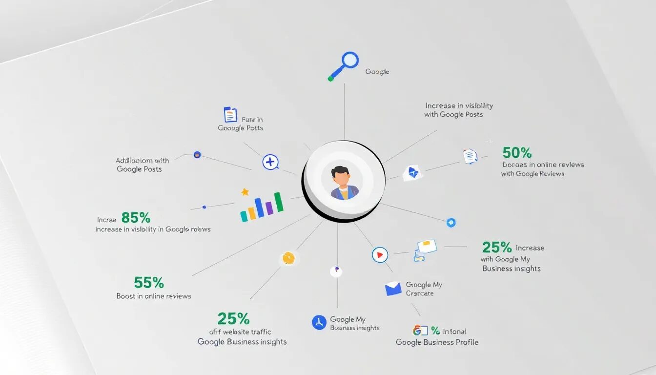 A display of additional features available in a Google Business Profile for better SEO.