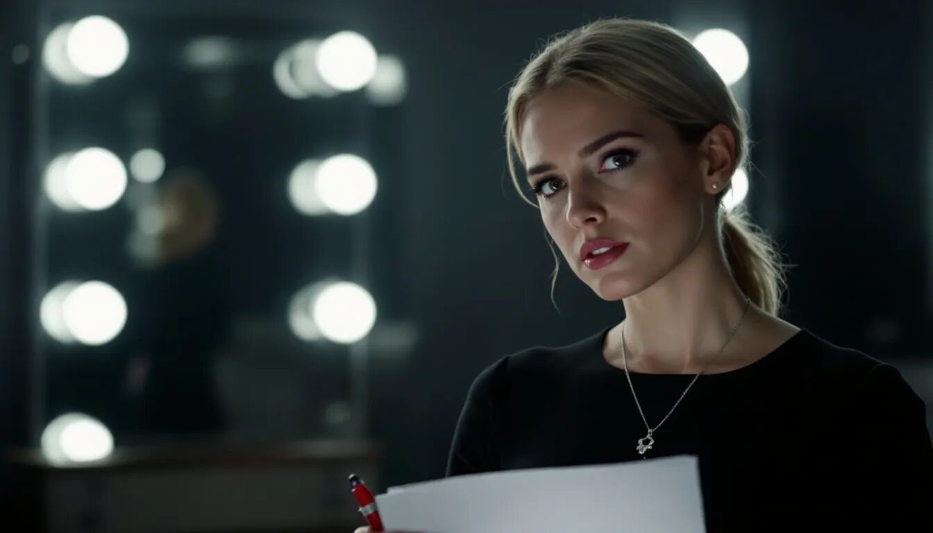 An actor preparing for an audition with a script in hand.