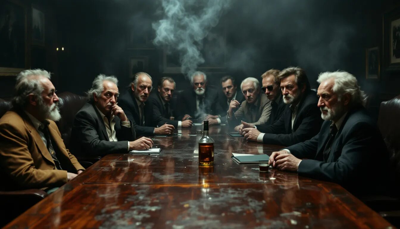 A meeting between writers and editors in a professional setting to discuss publishing.